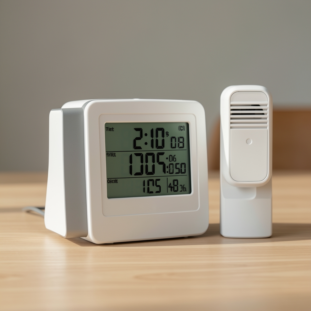 Digitalna kućna meteorološka stanica sa spoljašnjim senzorom i LCD prikazom temperature pritiska vlažnosti vazduha