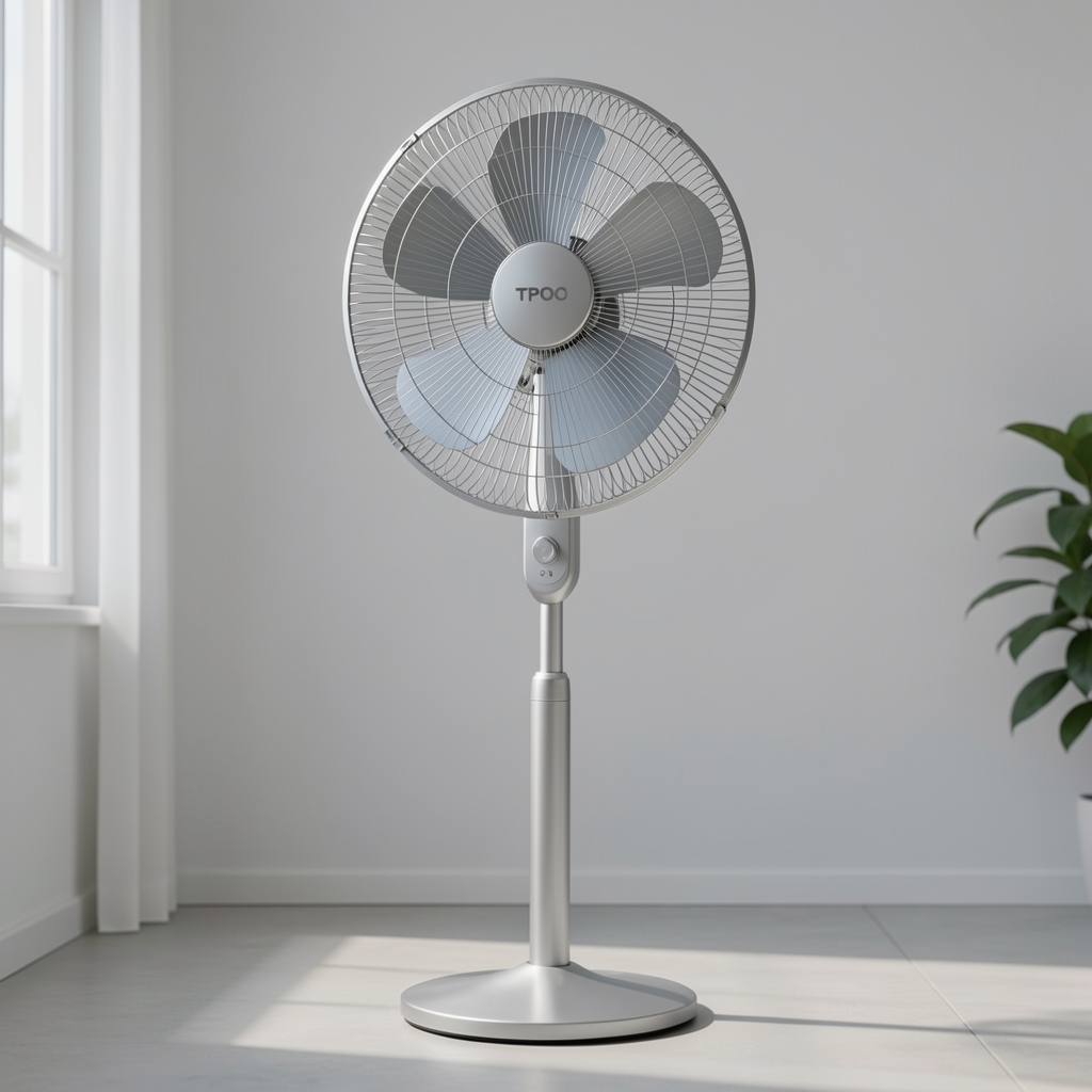 Dyson Purifier Cool TP07 beli i srebrni ventilator sa prečišćivačem, stoji na dugačkom stubu, prikaz na ekranu LCD